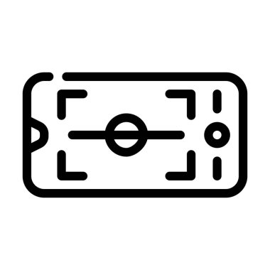 ufuk seviyesi telefon kamerası çizgi simgesi çizimi