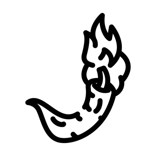 Pepe di Caienna bruciore linea vegetale icona vettoriale illustrazione — Vettoriale Stock