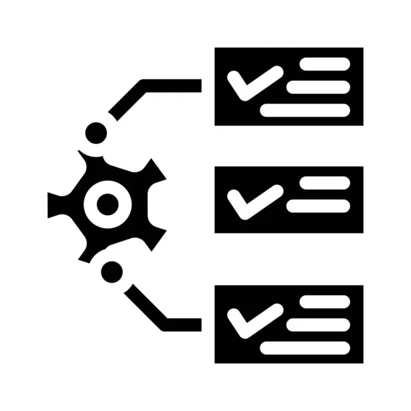 Surveillance du système illustration vectorielle icône glyphe — Image vectorielle