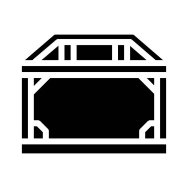 ev metalik çerçeve yapı sembolü vektör illüstrasyonu