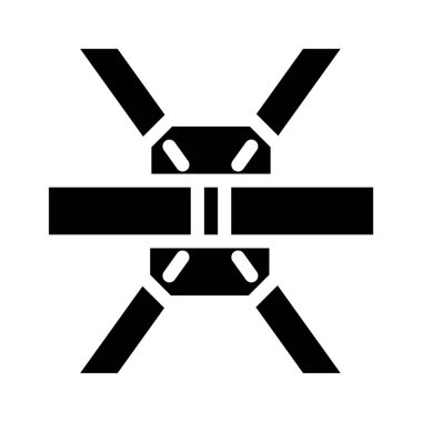 Yapı metalik parça sembol vektör illüstrasyonu