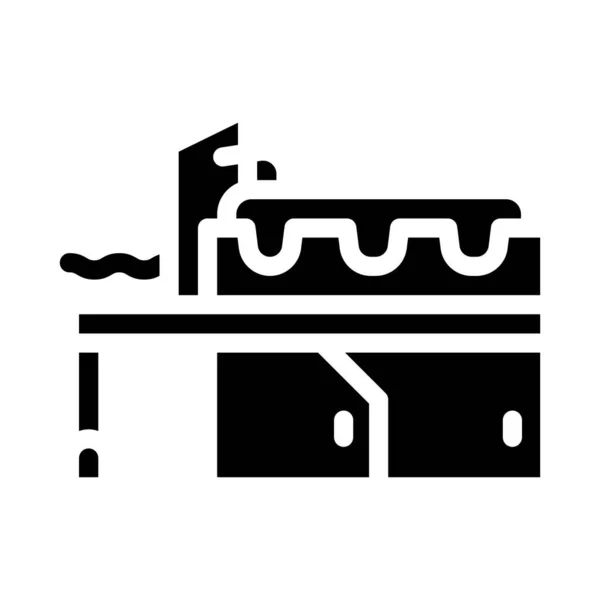 Przemysł metalurgiczny sprzęt glif ikona wektor ilustracja — Wektor stockowy