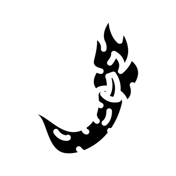 Pimienta de cayena quema icono icono glifo vegetal ilustración — Vector de stock