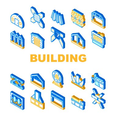 Kişisel çerçeve Metalik İnşa Simgeleri Vektörü Ayarla