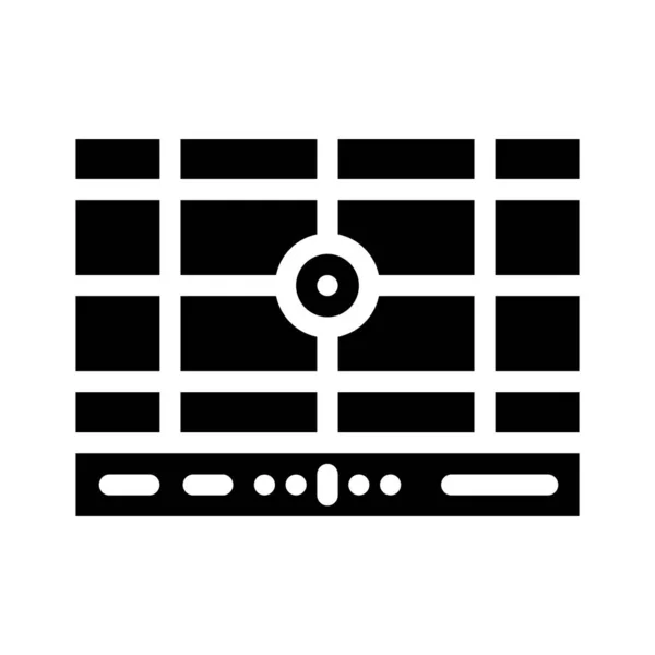 Dividere griglia glifo icona vettoriale illustrazione — Vettoriale Stock