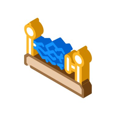 Elektromanyetik aygıt izometrik ikon vektörü. Elektromanyetik cihaz işareti. izole edilmiş sembol çizimi
