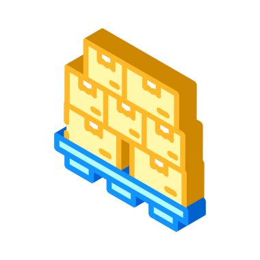 çarpım ve servis izometrik ikon vektörü. ürün ve hizmet işareti. izole edilmiş sembol çizimi