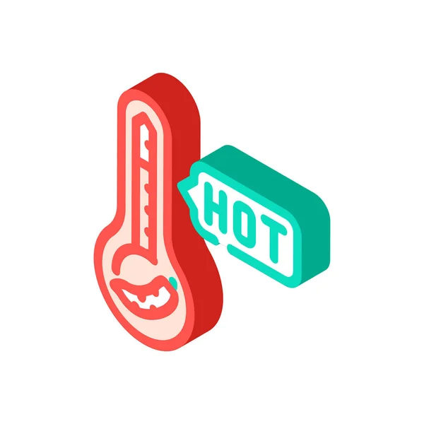 Hot Pepper Spice Scale Isometric Icon Vector Hot Pepper Spice — Stock Vector