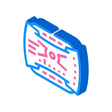 Fütürist izometrik ikon vektörü. Fütürist görüş bulucu işareti. izole edilmiş sembol çizimi