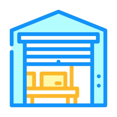 depolama renk ikonu vektör illüstrasyonu