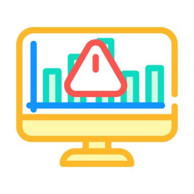 Ticaret pazarı ve iş zekası renk ikonu çizimi riskleri