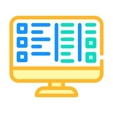 crm mürettebatı kaynak yönetimi renk vektör illüstrasyonu