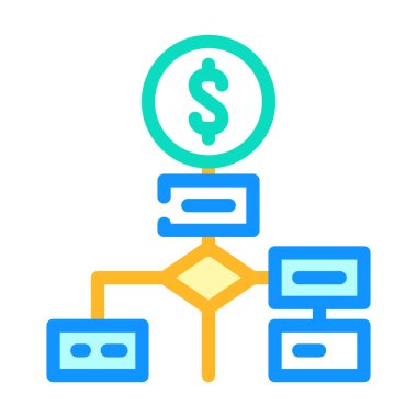 strateji iş zekası renk ikonu vektör resimlemesi