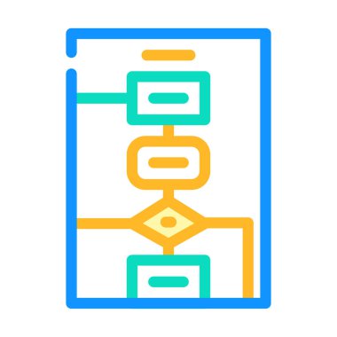 algoritma yazılımı veri bilimi renk vektör illüstrasyonu