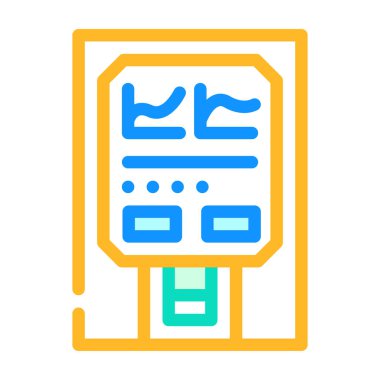 tıbbi analiz renk ikonu vektör illüstrasyonu