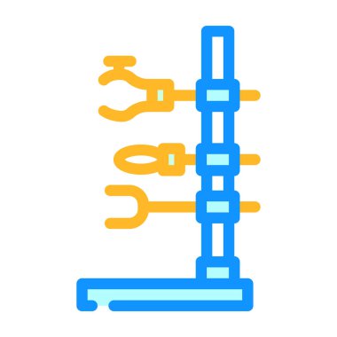 Tutucu laboratuvar aracı renk vektör illüstrasyonu