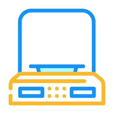 Dijital aygıt renk ikonu illüstrasyonunu ölçekler