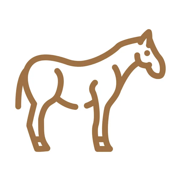 Cheval animal couleur icône vectoriel illustration — Image vectorielle