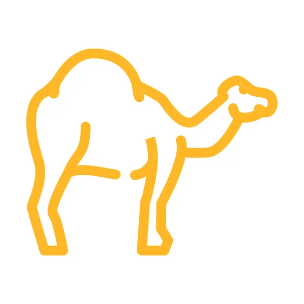 Wielbłąd zwierzę kolor ikona wektor ilustracja — Wektor stockowy