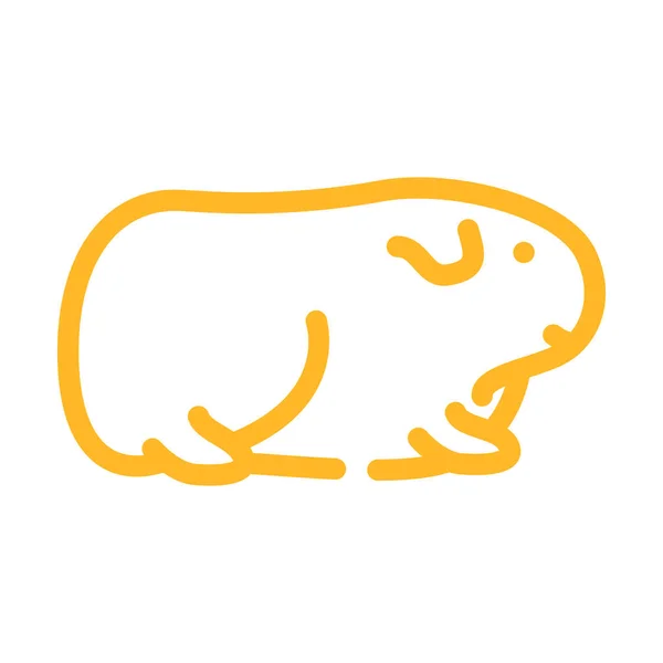 Illustration vectorielle d'icône de couleur d'animal domestique de cobaye — Image vectorielle