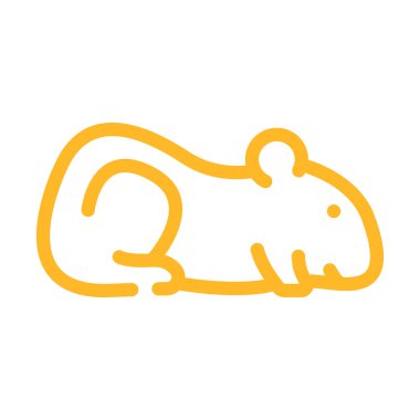 hamster evcil hayvan rengi ikon vektör çizimi