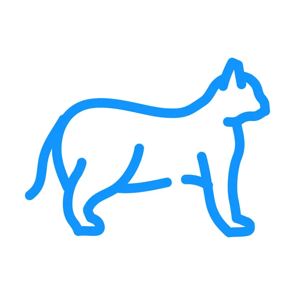 Chat animal domestique couleur icône vectoriel illustration — Image vectorielle