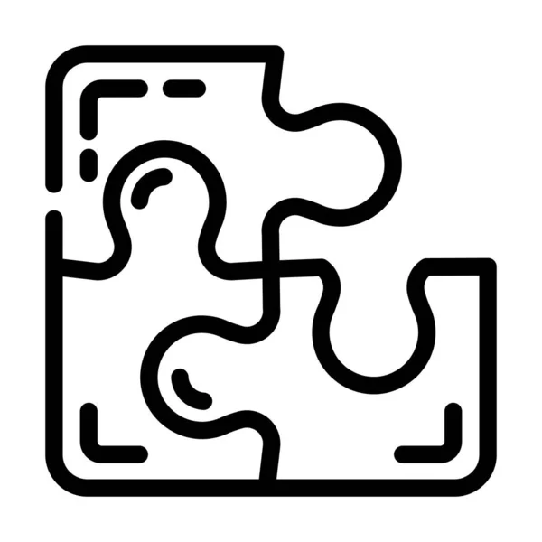 Ikona řádku plánování puzzle vektorové ilustrace — Stockový vektor