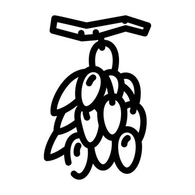 goji yemek çizgisi ikon vektör çizimi