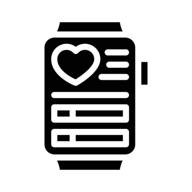 fitness izleyici sembolü vektör illüstrasyonu