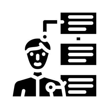 Müşteri zekası simge vektör illüstrasyonu