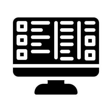 crm mürettebat kaynak yönetimi simge vektör çizimi