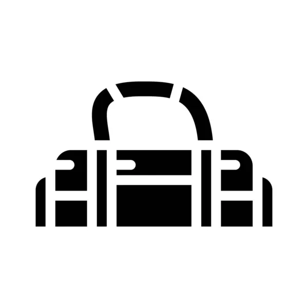 Sportovní taška glyf ikona vektorová ilustrace — Stockový vektor