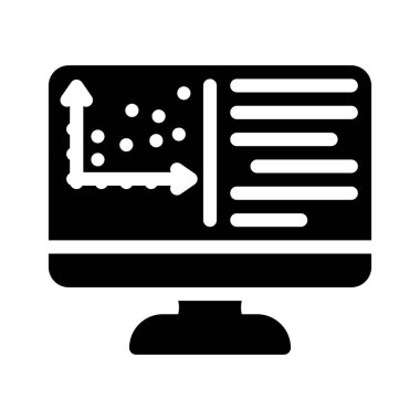 Veri bilimi simgesi vektör illüstrasyonu programlanıyor