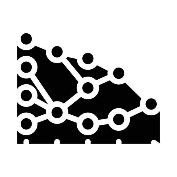 Algoritm data vetenskap glyph ikon vektor illustration — Stock vektor