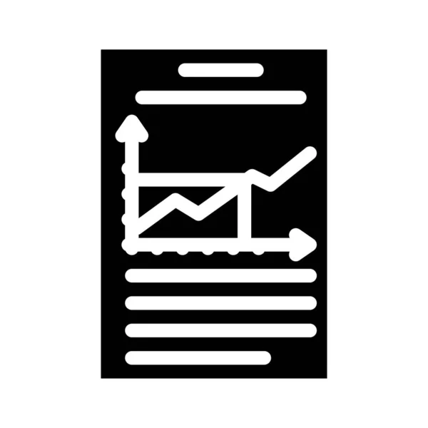 Diagramm Daten Wissenschaft Glyphen Symbol Vektor Illustration — Stockvektor