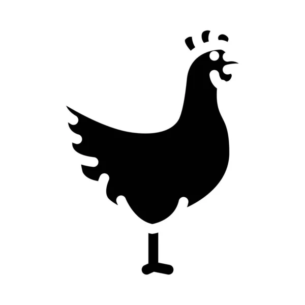 Векторная иллюстрация иконок птицы на птицеферме — стоковый вектор