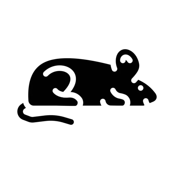 Myszy zwierząt glif ikona wektor ilustracja — Wektor stockowy