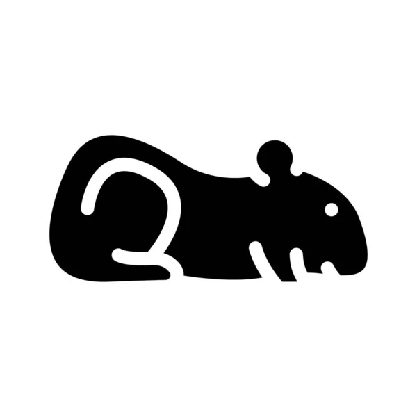 Hamster animal animal glyphe icône vectoriel illustration — Image vectorielle