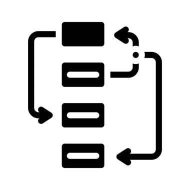 Algoritma planlama simgesi vektör illüstrasyonu