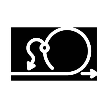 glyph simge vektör illüstrasyonuna geri dön