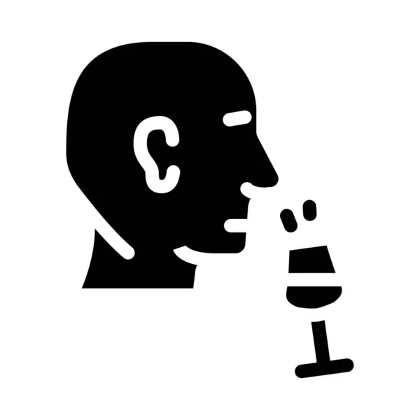 Zapach aromatyczne wino glif ikona wektor ilustracja — Wektor stockowy