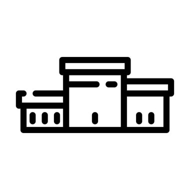 Rekabet çizgisi vektör illüstrasyonunda kazananlar için temel