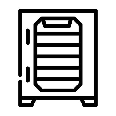 dehidratör laboratuar ekipman hattı ikon vektör çizimi