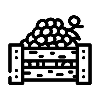 Üzüm çizgisi simge çizimi kutusu