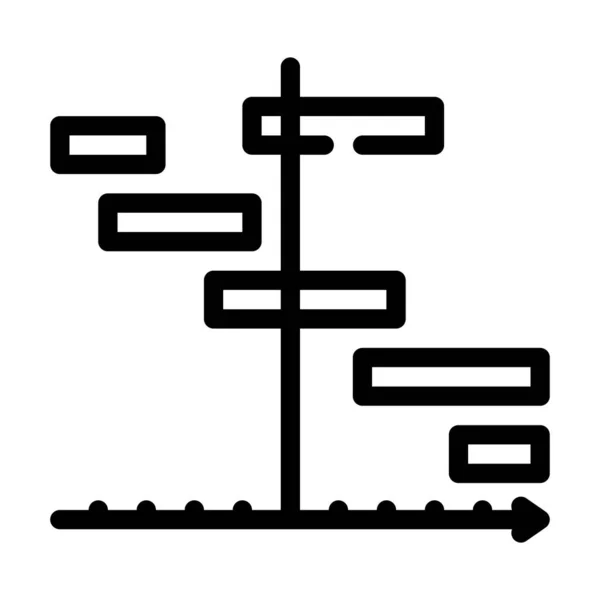 Trennung von Aufgaben Zeilensymbol-Vektor-Illustration — Stockvektor