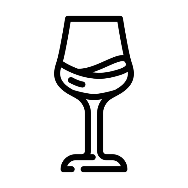Kieliszek ikony linii wina wektor ilustracji — Wektor stockowy