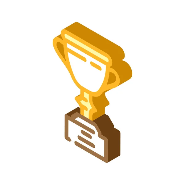 Puchar nagroda izometryczny ikona wektor ilustracja — Wektor stockowy