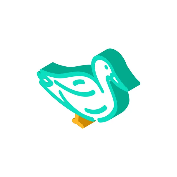 Canard ferme oiseau icône isométrique illustration vectorielle — Image vectorielle