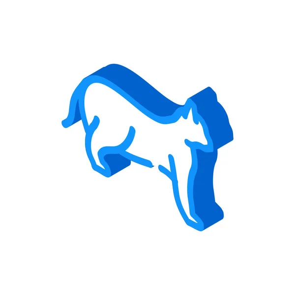 Chat animal domestique icône isométrique illustration vectorielle — Image vectorielle
