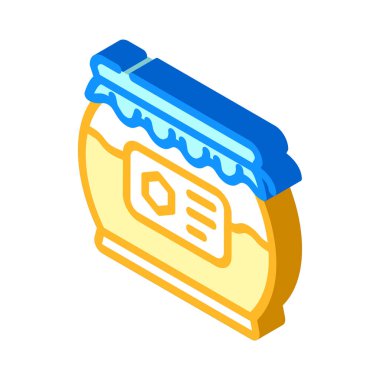 bal kavanozu izometrik vektör çizimi